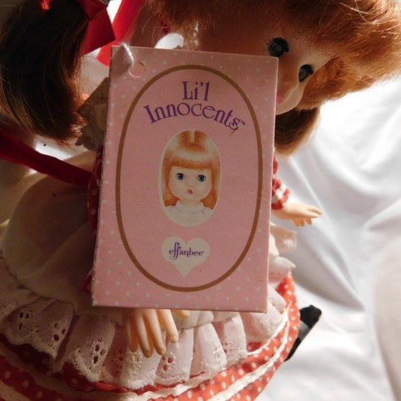 Vintage Effanbee Li'l Innocents Mary Sue Doll and Ceramic Doll Rocking Chair - Picture 4 of 13